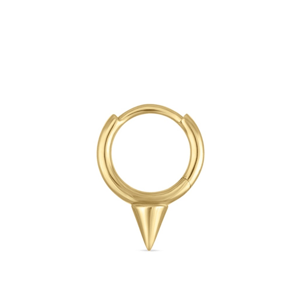 Maria Tash single short spike. 14k solid gold. 6.5mm